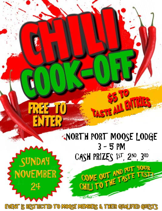 Moose Lodge chili cook-off